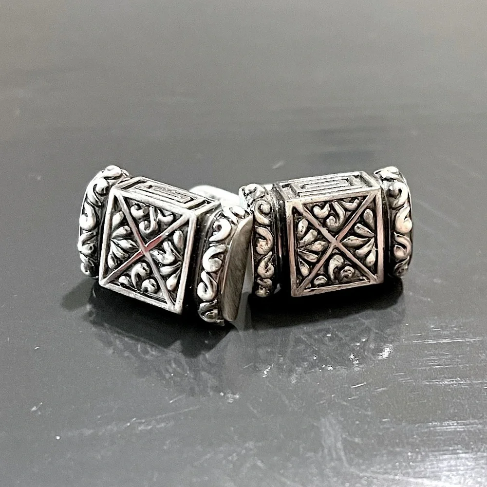 Angelino Antique Style Handmade Metal Cuff Links NWOT